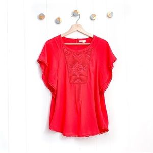 Anthropologie Meadow Rue Anele Ruffle Sleeve Blouse